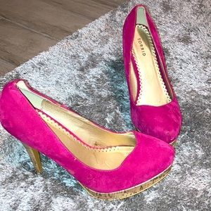 Torrid pink swayed heels size 10
